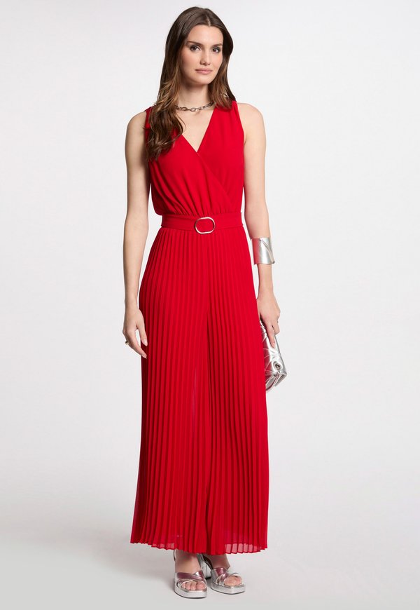 WITH PLEATED LEGS - Jumpsuit - rouge