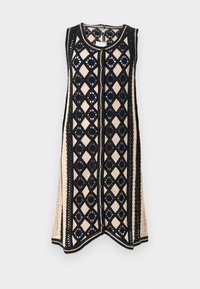 OBJWASILA DRESS - Gebreide jurk - sandshell/black