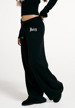 Juicy Couture, JUICY COUTURE JOGGINGHOSE KNIT TRACKPANT WITH DIAMANTE LOGO - Jogginghose - black
