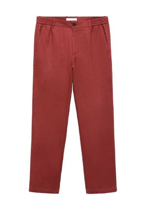 Mango WITH ELASTIC WAISTBAND - Trousers - bordeaux