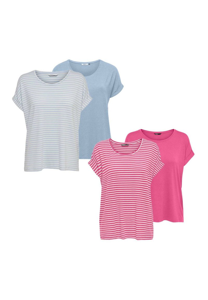 ONLY MOSTER 4 PACK - T-shirt basic - cashmere gin fizz