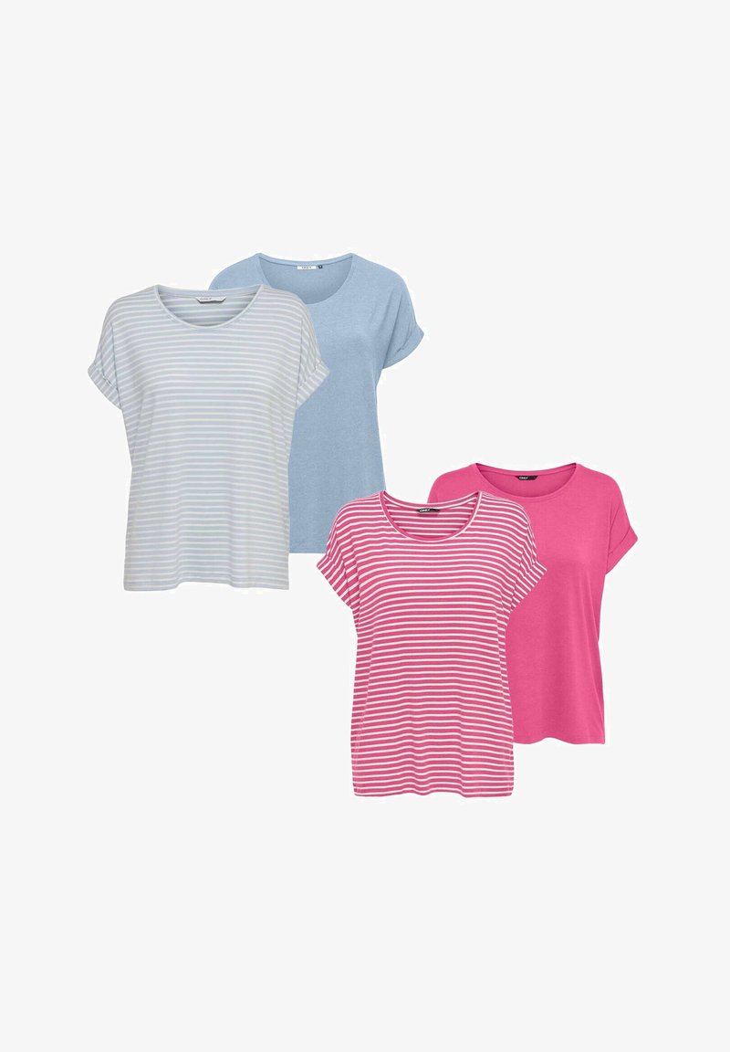 ONLY MOSTER 4 PACK - T-shirt basic - cashmere gin fizz