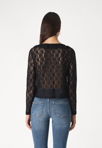 Pieces PCWILLIE V-NECK  - Long sleeved top - black