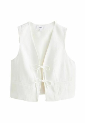 FRONT TEXTURED REGULAR FIT - Vest - white