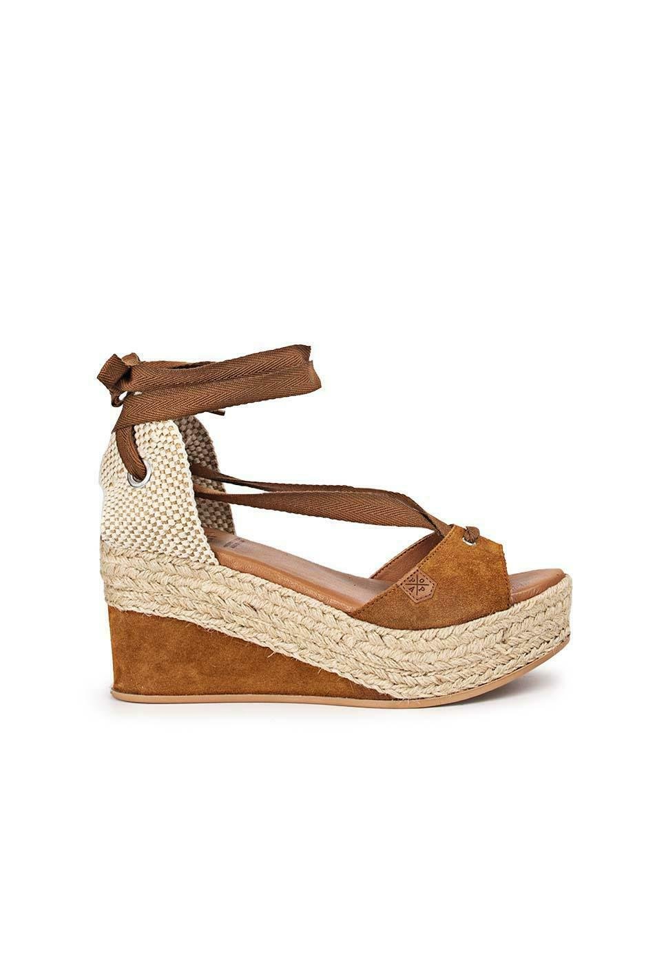 POPA VALDES LAZ SERRA - Sandalias de cuña - cuero/marrón - Zalando.es