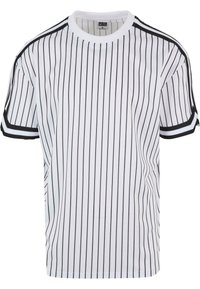 OVERSIZED STRIPED TEE - Tricou cu imprimeu - white