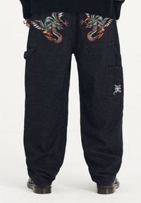 Ed Hardy - DEMON DRAG CARPENTER - Relaxed fit jeans - black Thumbnail Image 1