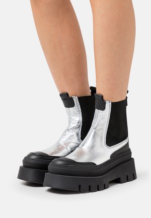 EVI ANN - Stivaletti con plateau - black/silver