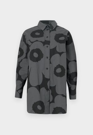 Marimekko NILA UNIKKO - Button-down blouse - black/dark grey