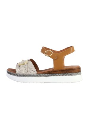 Divine Factory ALÉNOA - Sandalias con plataforma - platine camel