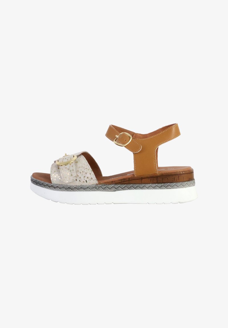 Divine Factory ALENOA - Plateausandalette - platine camel