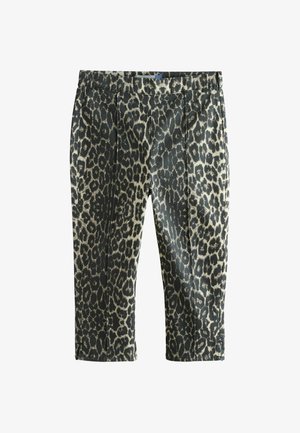 Next, REGULAR FIT - CROP CAPRI . - Nohavice - leopard print denim