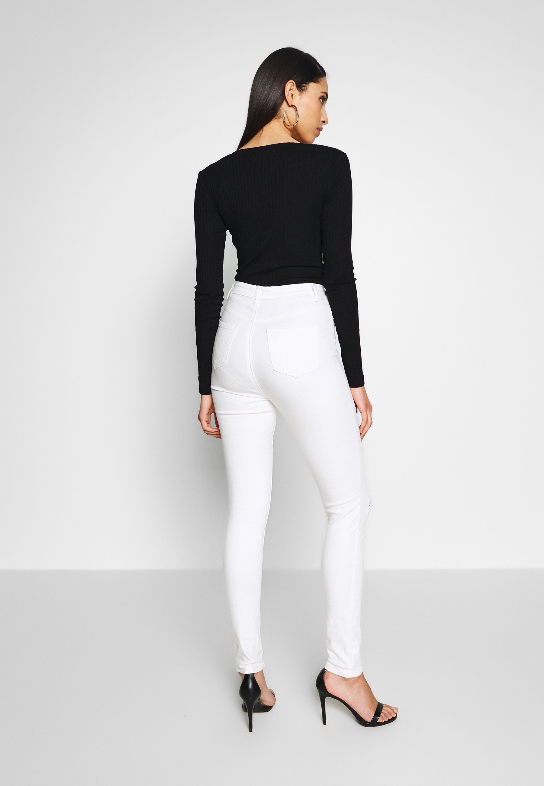 white skinny jeans tall