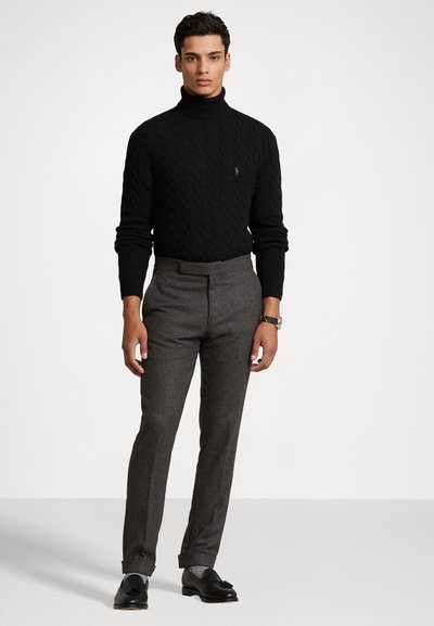 Polo Ralph Lauren CABLE WOOL CASHMERE ROLL NECK JUMPER - Πουλόβερ - black