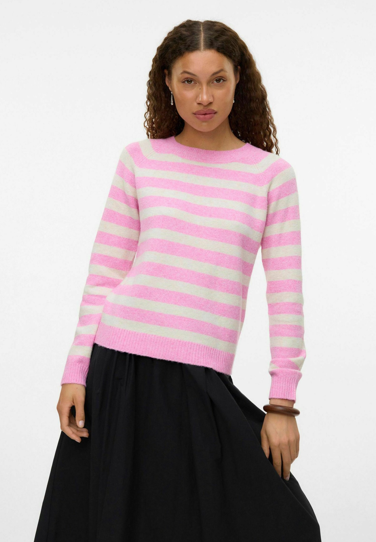 Vero Moda VMDOFFY O-NECK NOOS Jumper fuchsia pink/mottled pink