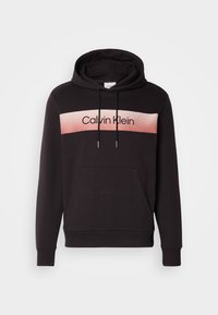 LINEAR OMBRE CHEST LOGO HOODIE - Pulover s kapuco - black
