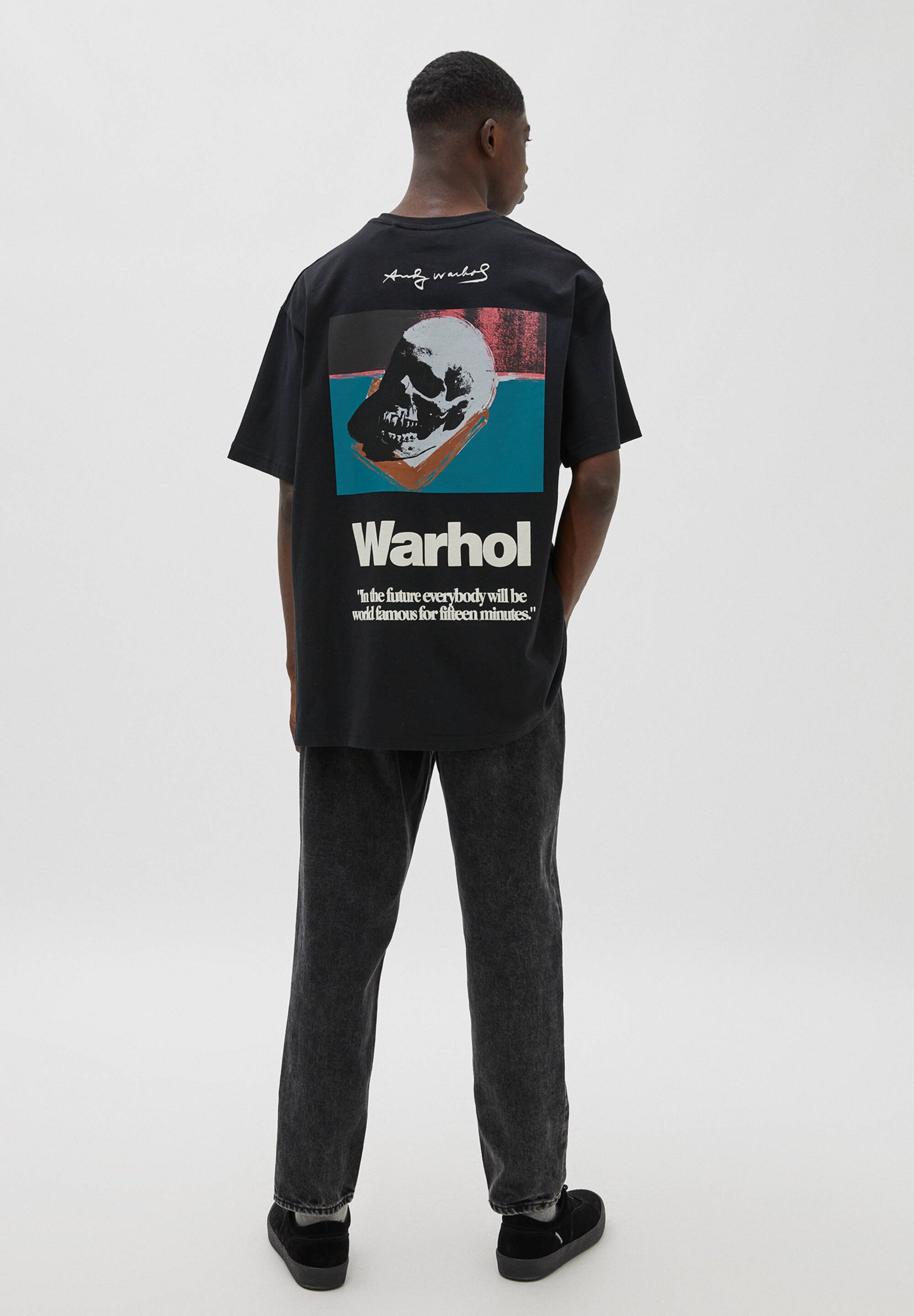 pull and bear skull t shirt