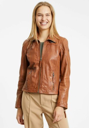 Gipsy GWCARLEY LAJORV - Lederjacke - cognac