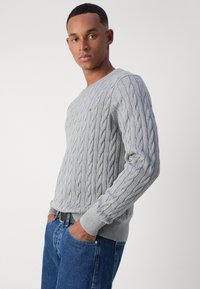 Tommy Hilfiger CLASSIC CABLE CREW NECK - Džemperis - grau
