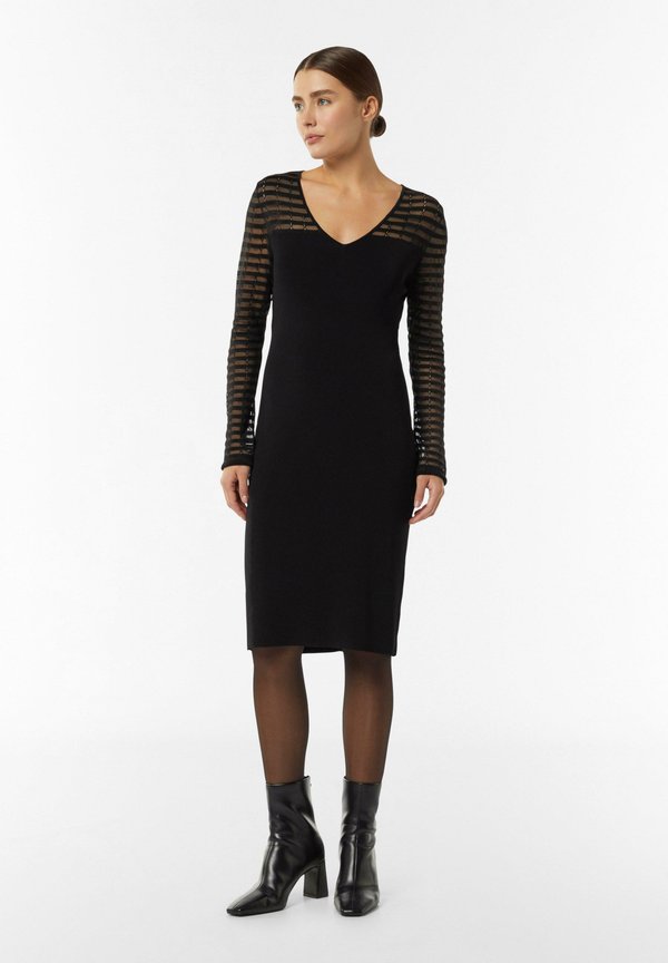 Strickkleid - schwarz