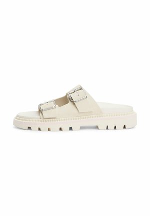 DOUBLE STRAP CLEAT  - Slip-on sandaler - newsprint beige