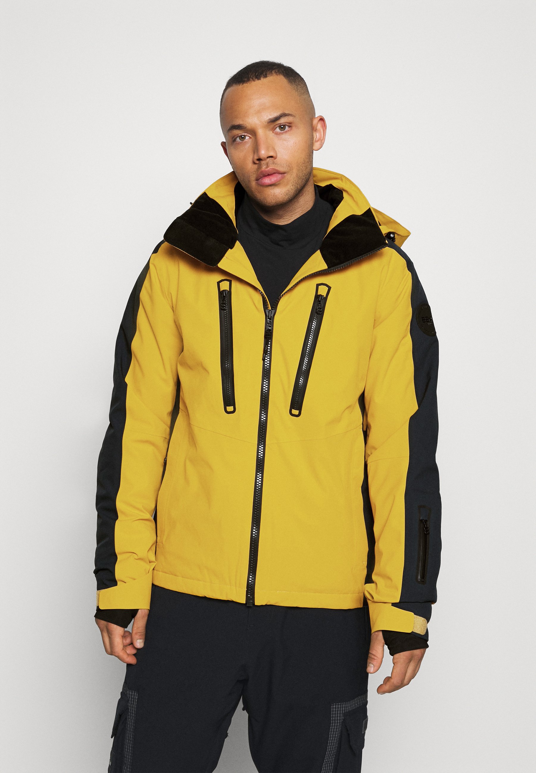 mustard ski jacket