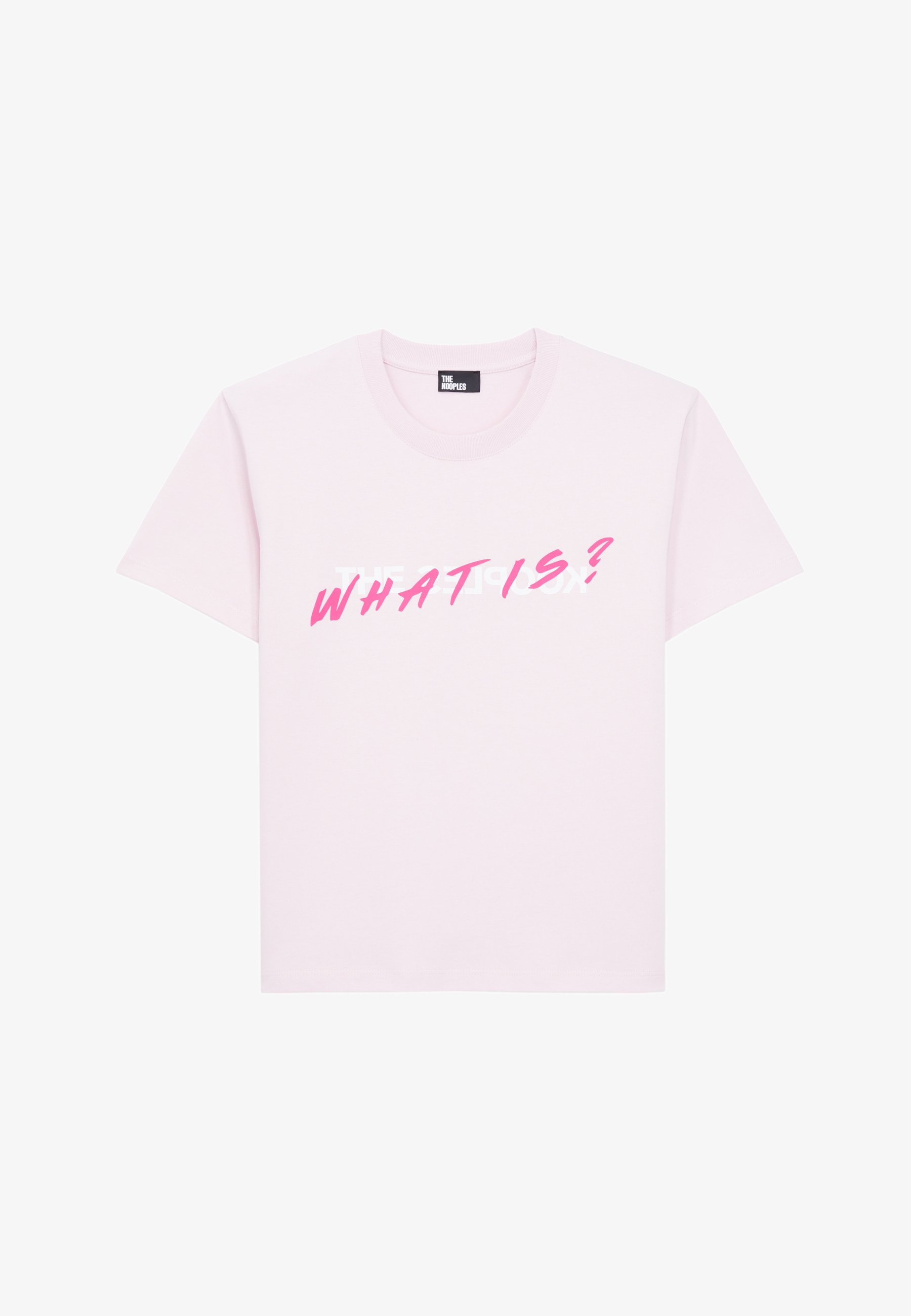 The Kooples WHAT IS MANCHES COURTES T-shirt imprimé pale pink