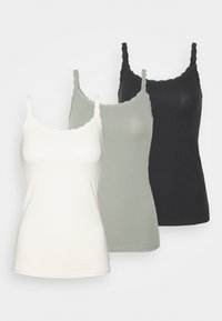 VEST 3 PACK - Maglietta intima - black/green/off-white