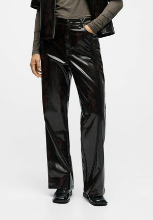 SCHLANGENPRINT - Broek - seal brown