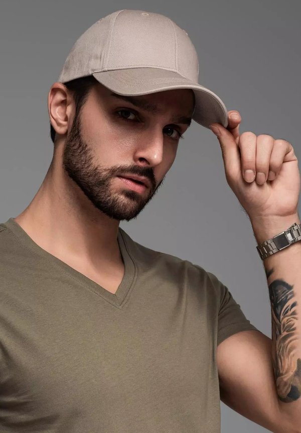 BASEBALL WITH DECORATIVE EMBROIDERY - Cap - beige