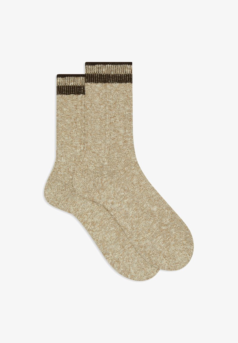 Gallo UNISEX WITH DIAMOND DETAIL - Calze - sabbia