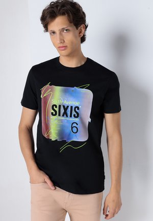 KURZARM - T-shirt imprimé - schwarz