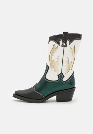 Cowboy-/Bikerlaarzen - metallic green