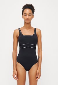 Speedo SOLID CONTOUR ECLIPSE ONE PIECE - Maudymosi kostiumėlis - black/white