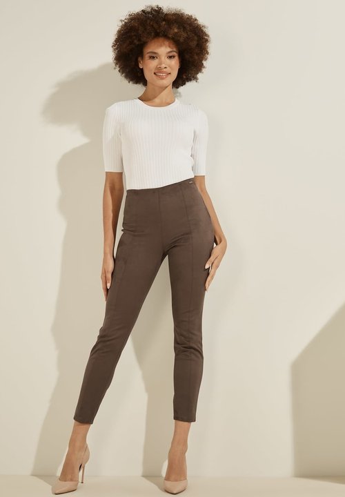 Object OBJBELLE COATED NOOS - Leggings - Hosen - fossil/braun - Zalando.ch