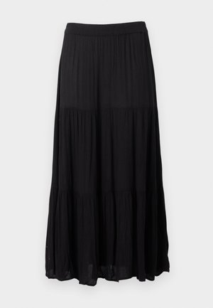 ONLY, ONLMIKKA LIFE LONG SKIRT - Falda larga - black
