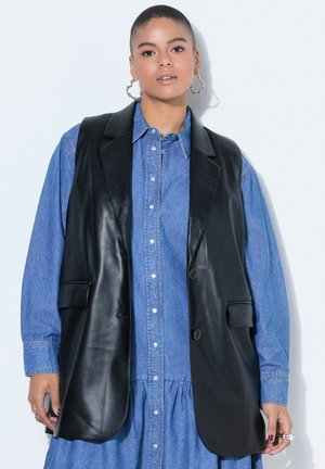 LAPEL COLLAR - Vest - black