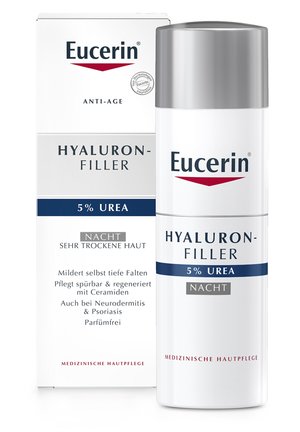 ANTI AGING NACHTPFLEGE HYALURON-FILLER UREA, MILDERT FALTEN - Nachtpflege - -