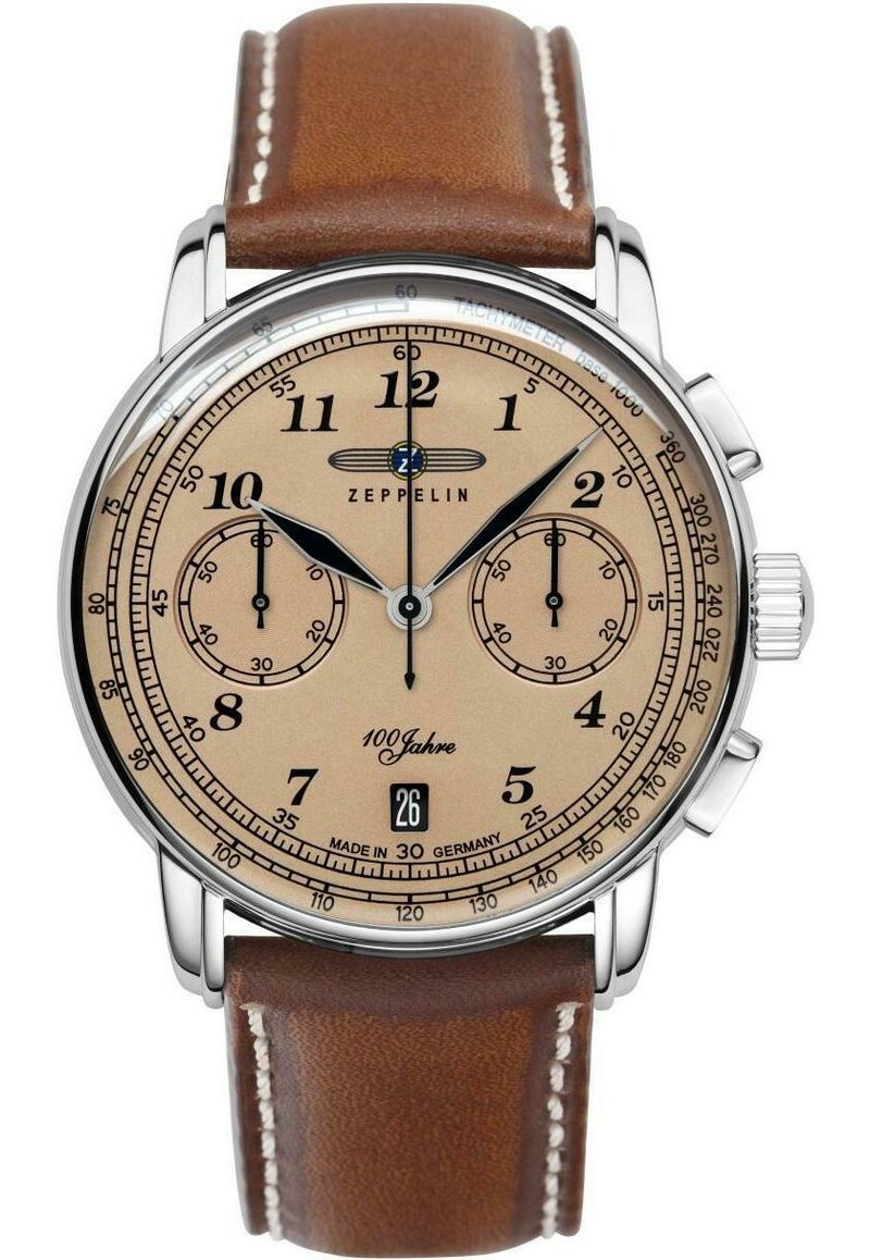Herren Analoguhren | Zeppelin JAHRE Chronograph beige/silberfarben - KB84791 Herren Analoguhren | Zeppelin JAHRE Chronograph beige/silberfarben - KB84791