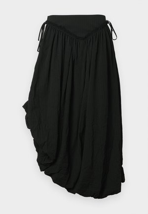 BRONTE CRUSH PINSTRIPE PUFF SKIRT - Jupe trapèze - black