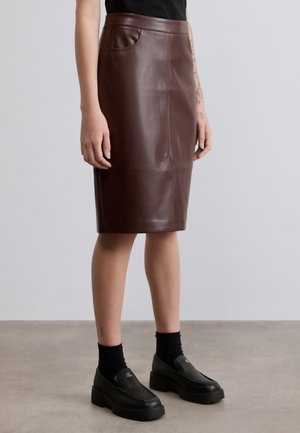 MIDI SKIRT - Jupe crayon - rich brown