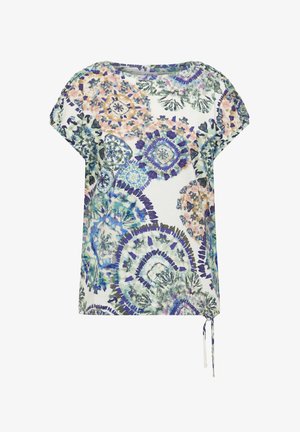 Cecil, KURZARM SHIRT MIT BOAT NECK UND RAFFUNG - Printtipaita - vanilla white