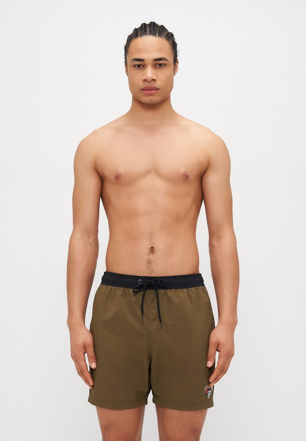 GUZMAN SKULL - Swimming shorts - olive
