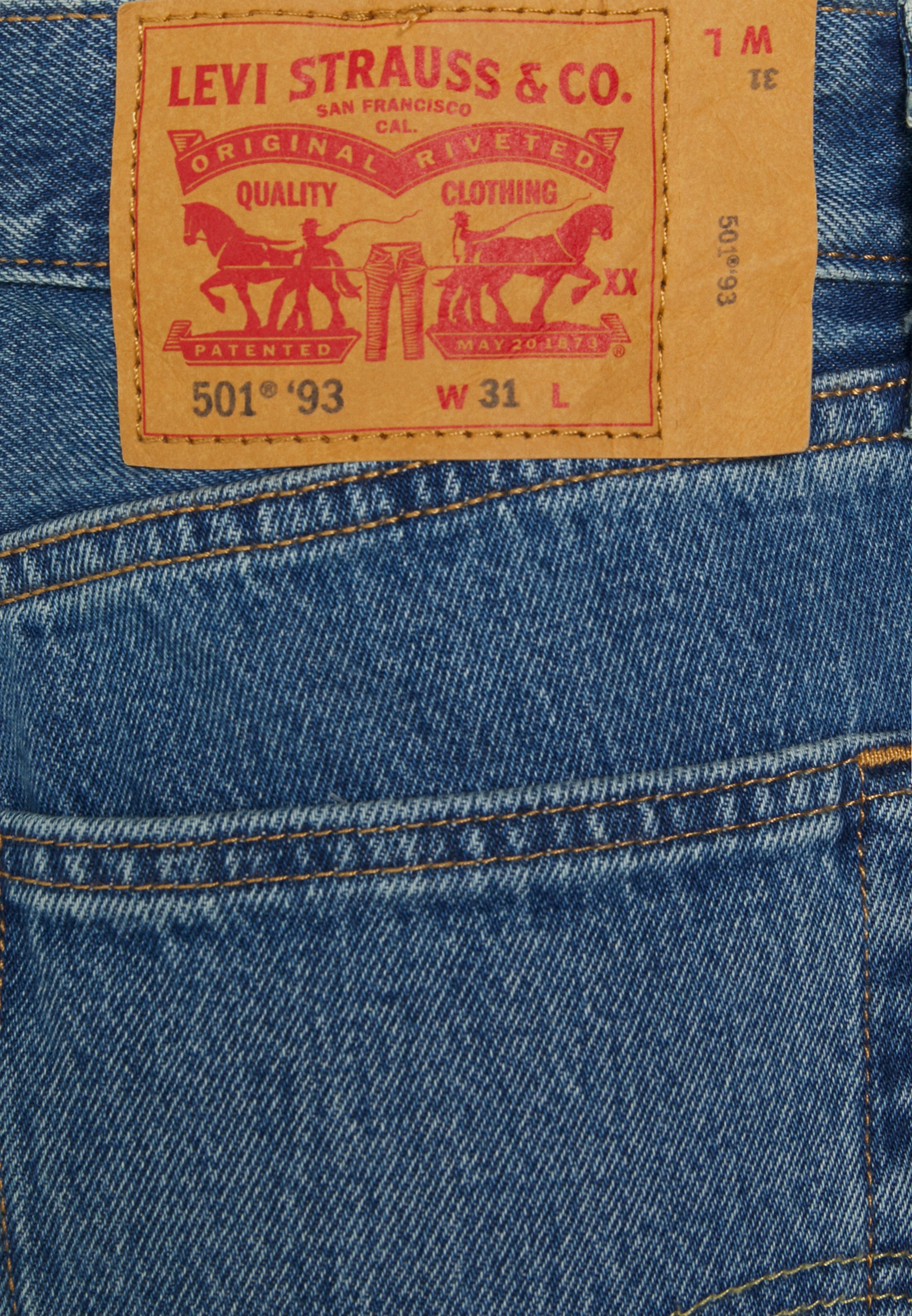 Levi's® 501 '93 CROP - Tiesaus kirpimo džinsai - on my radio/šviesiai  mėlyno džinso - Zalando.lt