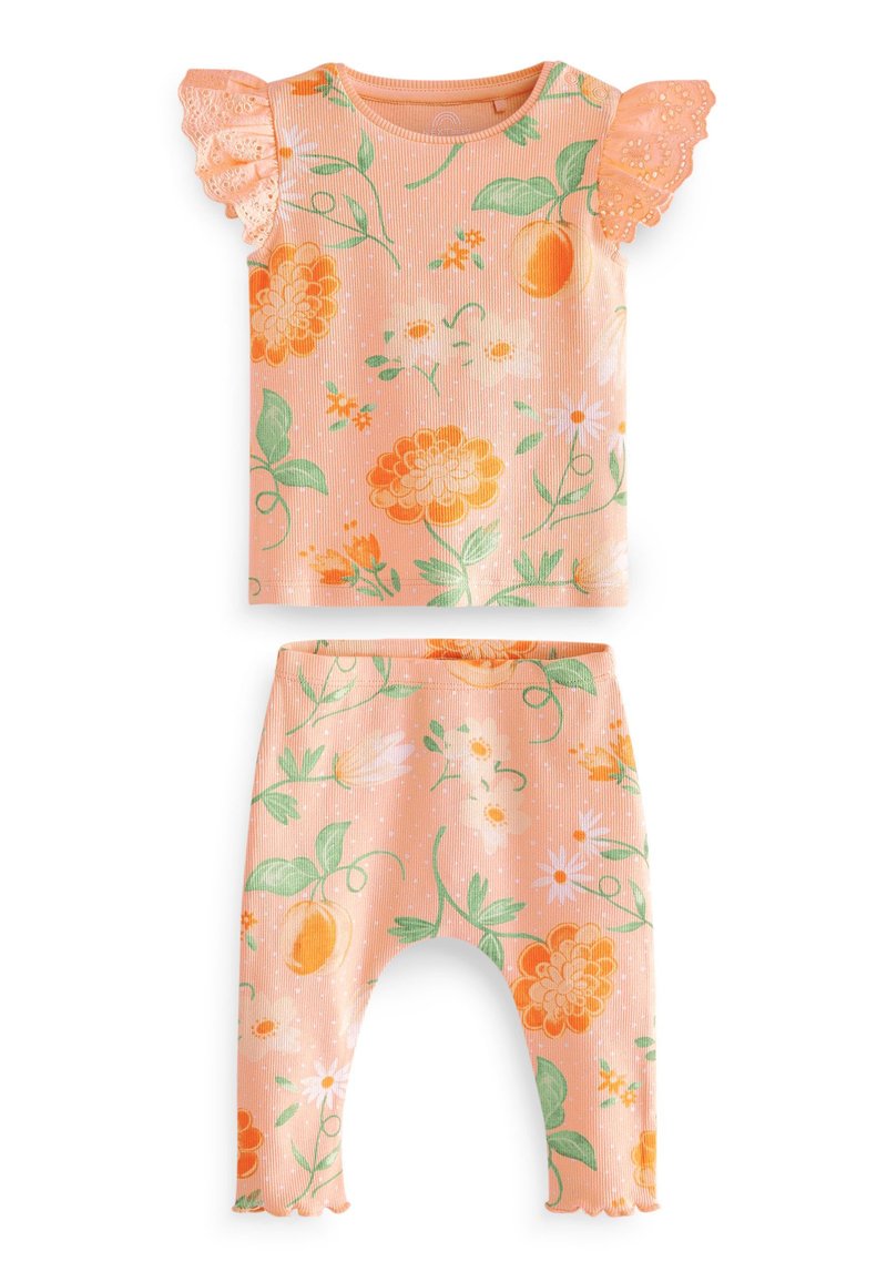 Next 2 PIECE BABY RIB TSHIRT AND LEGGING SET Nachtwäsche Set peach