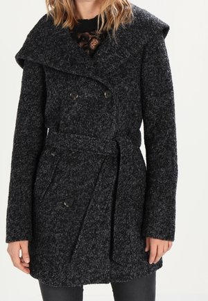 Klasický kabát - mottled dark grey