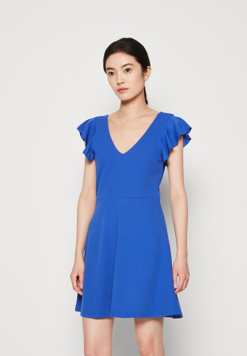 JDY JDYLEONORA RUFFLE DRESS Jersey dress dazzling blue/blue
