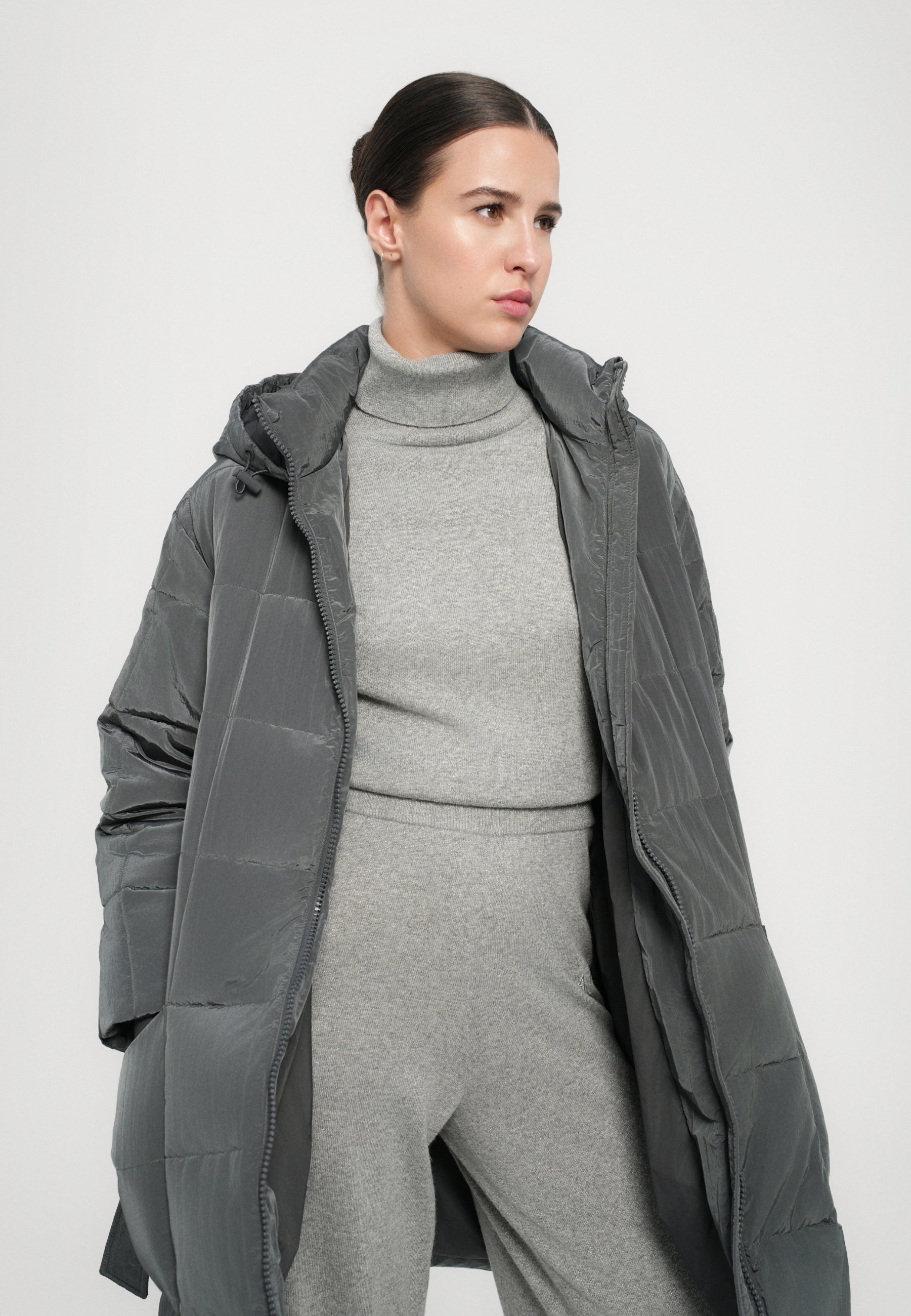 Armani Exchange CABAN COAT - Winter coat - chill steel/blue-grey