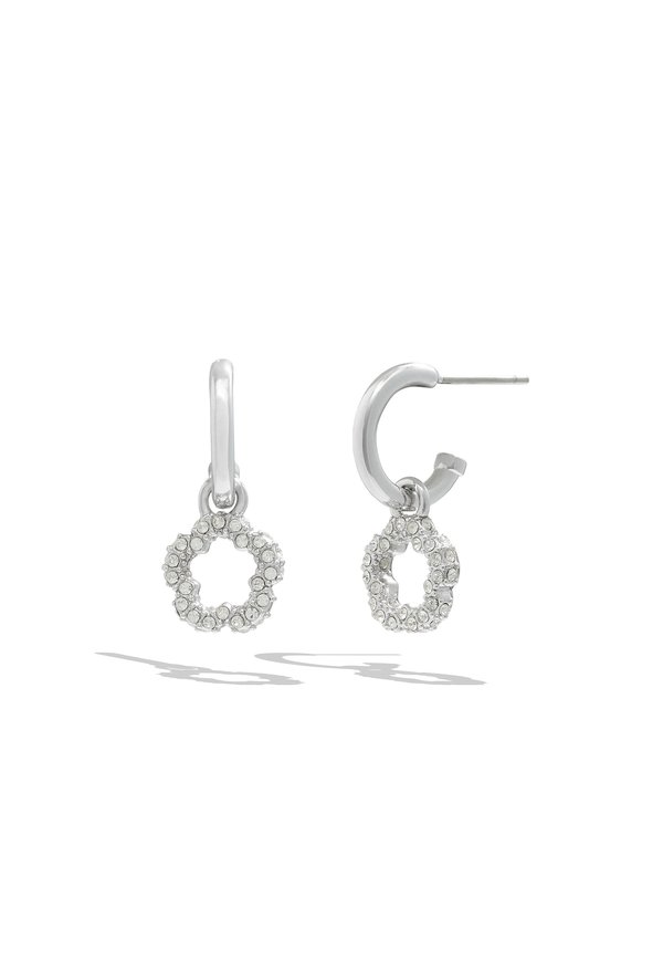 SIGNATURE PAVE TEA ROSE CHARM HUGGIES - Earrings2