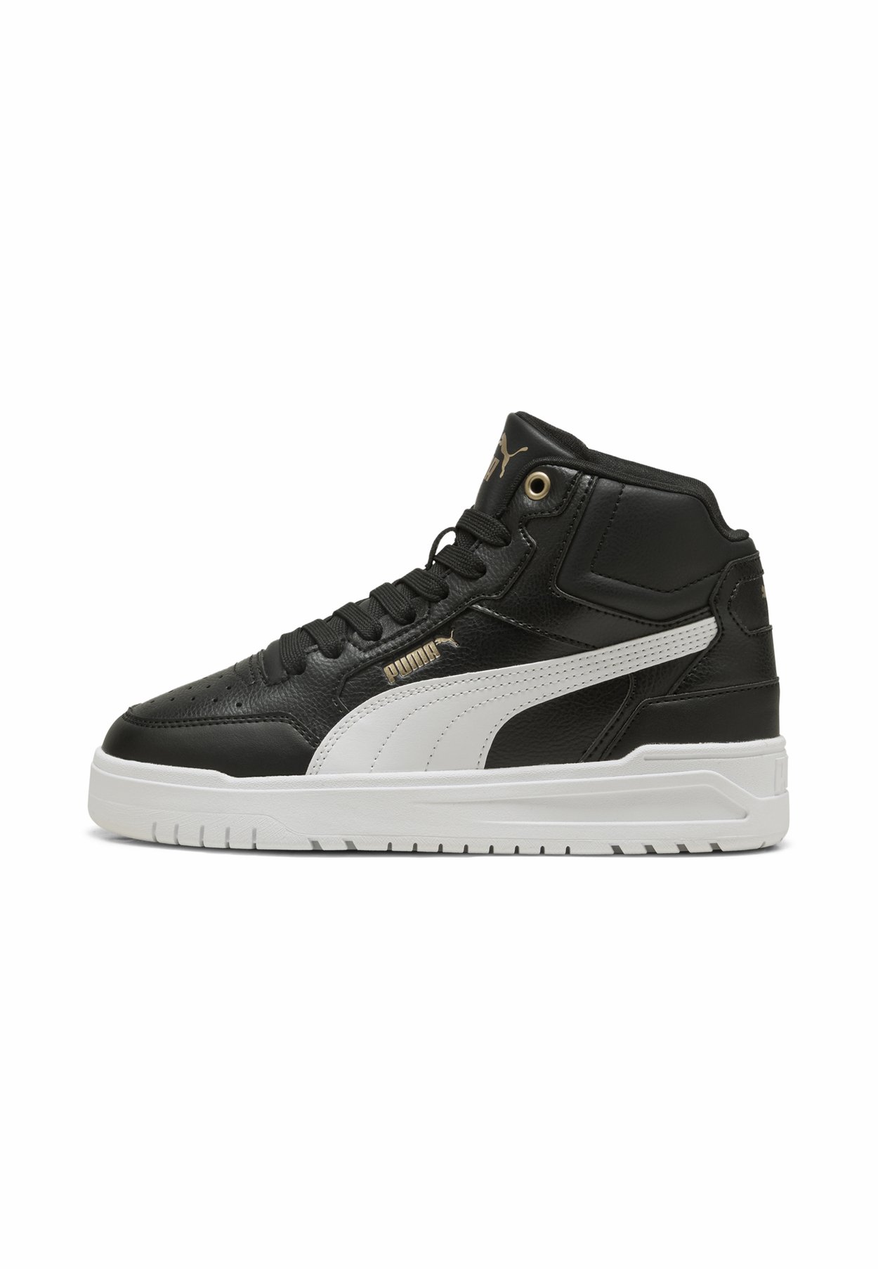 PUMA SHUFFLE DOWNTOWN UNISEX - Zapatillas altas - black- white- gold